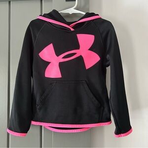 Under Armour Kids Hoodie in Black and Pink